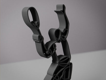 Tennis Player - Customized Line Art Figure
