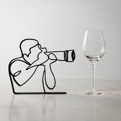 Photographer - Customized Line Art Figure