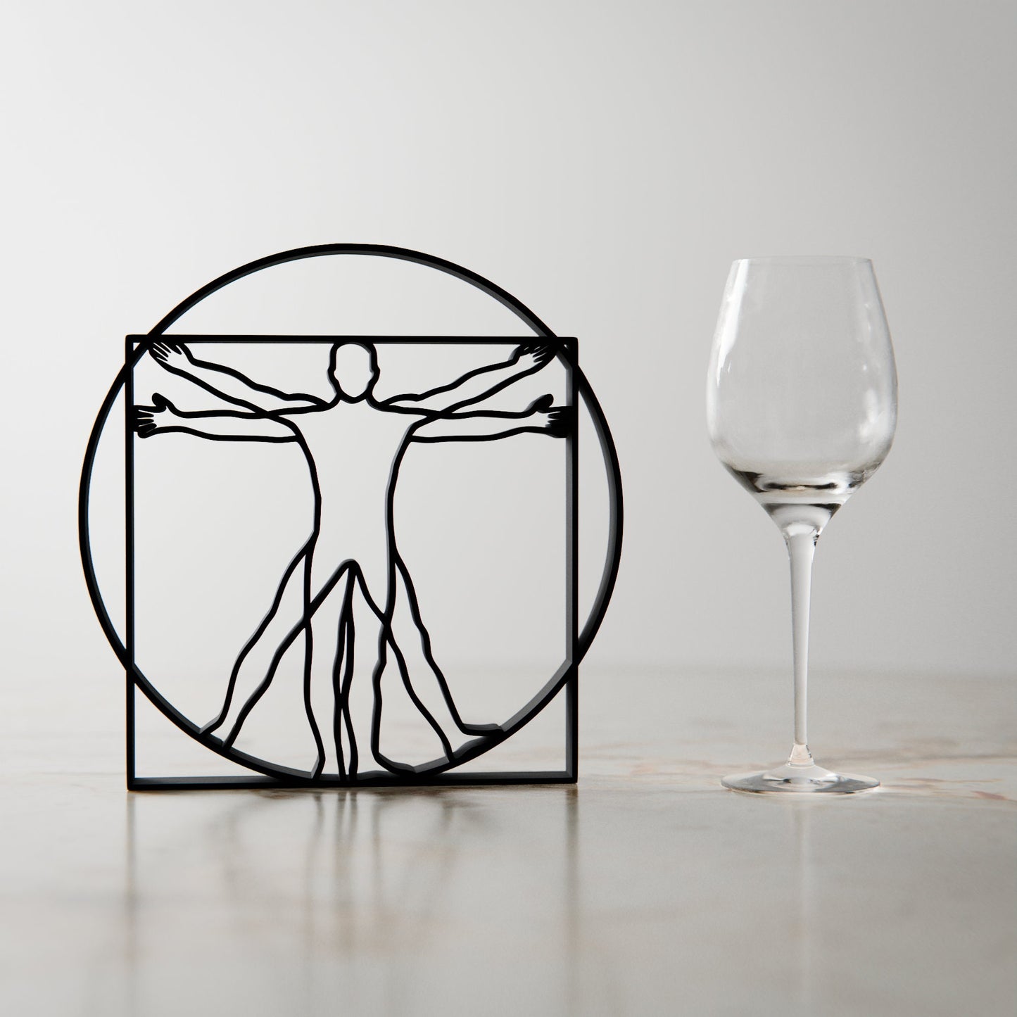 Vitruvian Man - Customized Line Art Figure