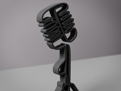 Microphone - Customized Line Art Figure