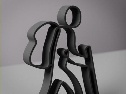 Hiker - Customized Line Art Figure