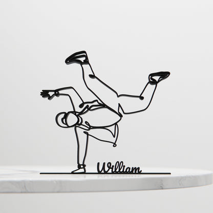 Hip Hop Dancer - Customized Line Art Figure