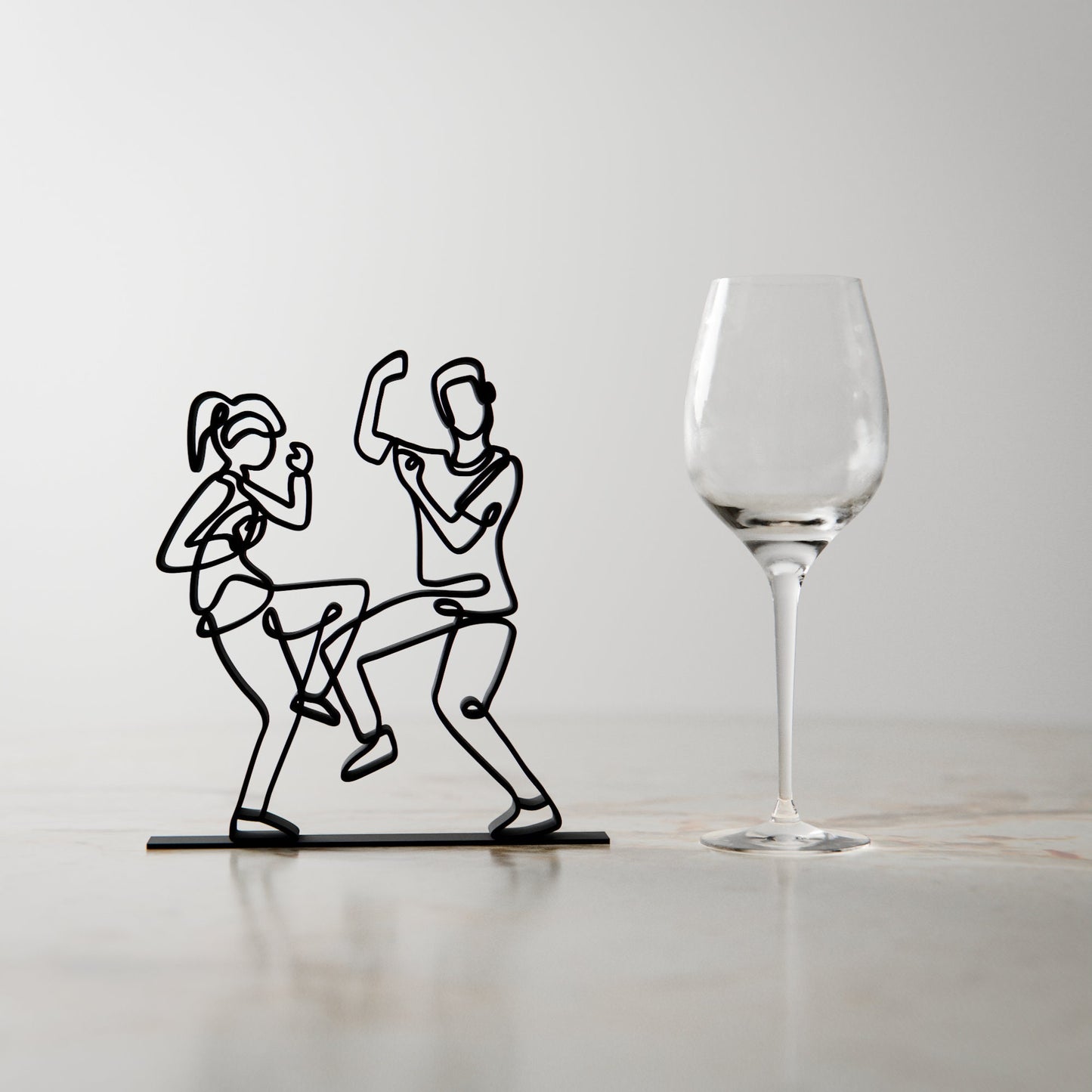 Lindy Hop Dancers 03 - Customized Line Art Figure