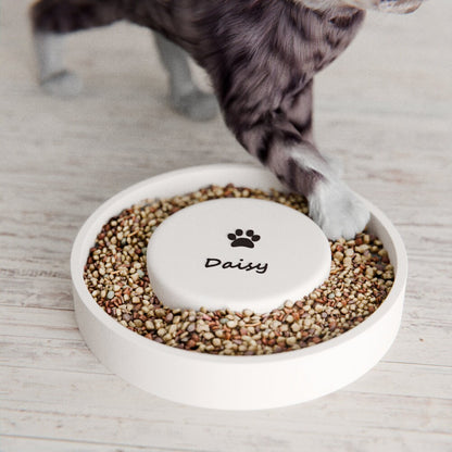 Customized Cat/Dog Bowl, 3D Printed Gift, Minimalist Pet Feeder, Personalized Pet Feeder, Minimalist