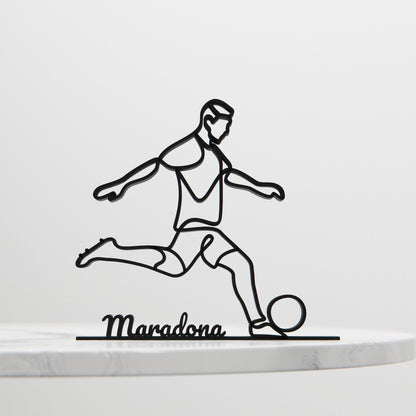Soccer Player - Customized Line Art Figure