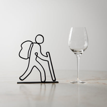 Hiker - Customized Line Art Figure