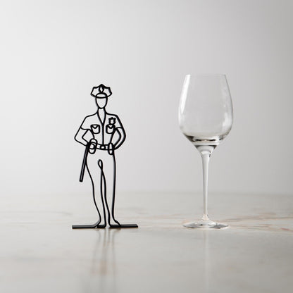 Police Woman/Police Officer - Customized Line Art Figure