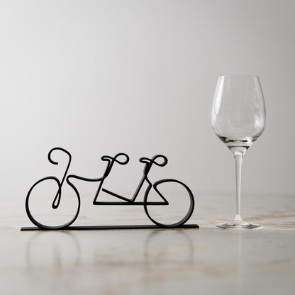 Tandem Bicycle - Customized Line Art Figure