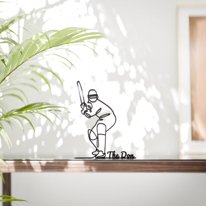 Cricketer/Cricket Player - Customized Line Art Figure