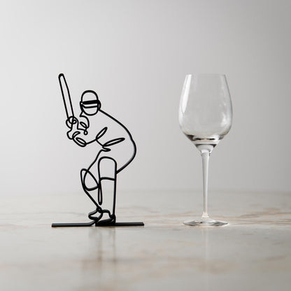 Cricketer/Cricket Player - Customized Line Art Figure