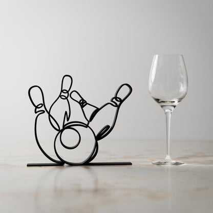 Bowling - Customized Line Art Figure