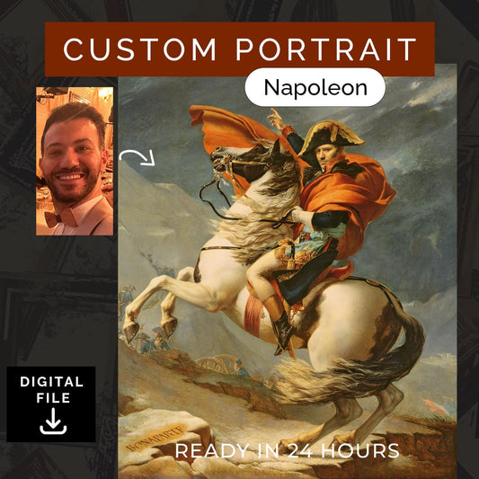 Customized Napoleon Portrait from Photo, Turn Me Into a Napoleon | Custom Portrait Gift | Halloween Gift | Digital Download