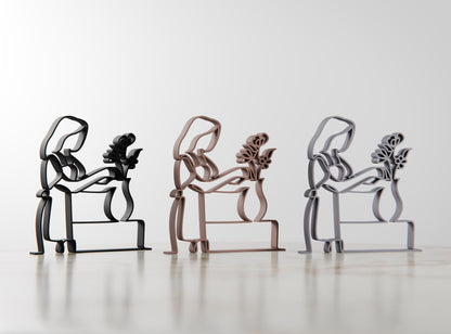 Florist - Customized Line Art Figure