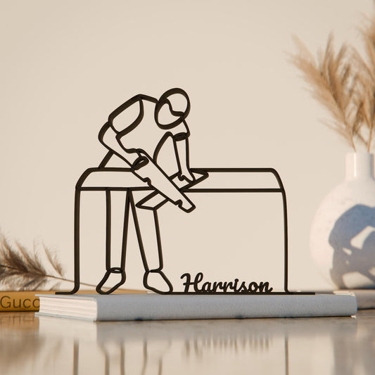 Carpenter - Customized Line Art Figure