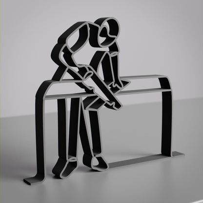 Carpenter - Customized Line Art Figure