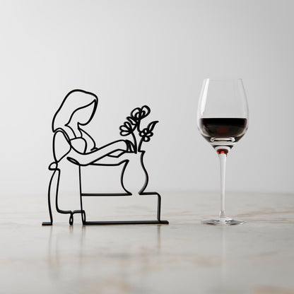 Florist - Customized Line Art Figure