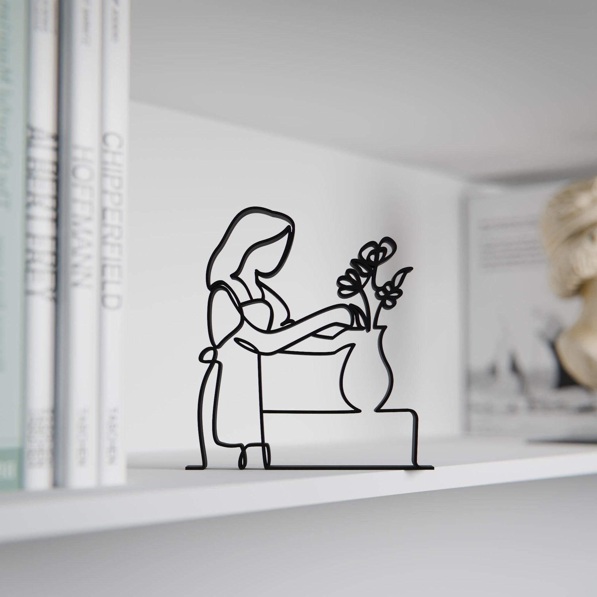 Florist - Customized Line Art Figure