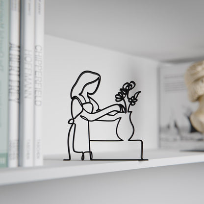 Florist - Customized Line Art Figure