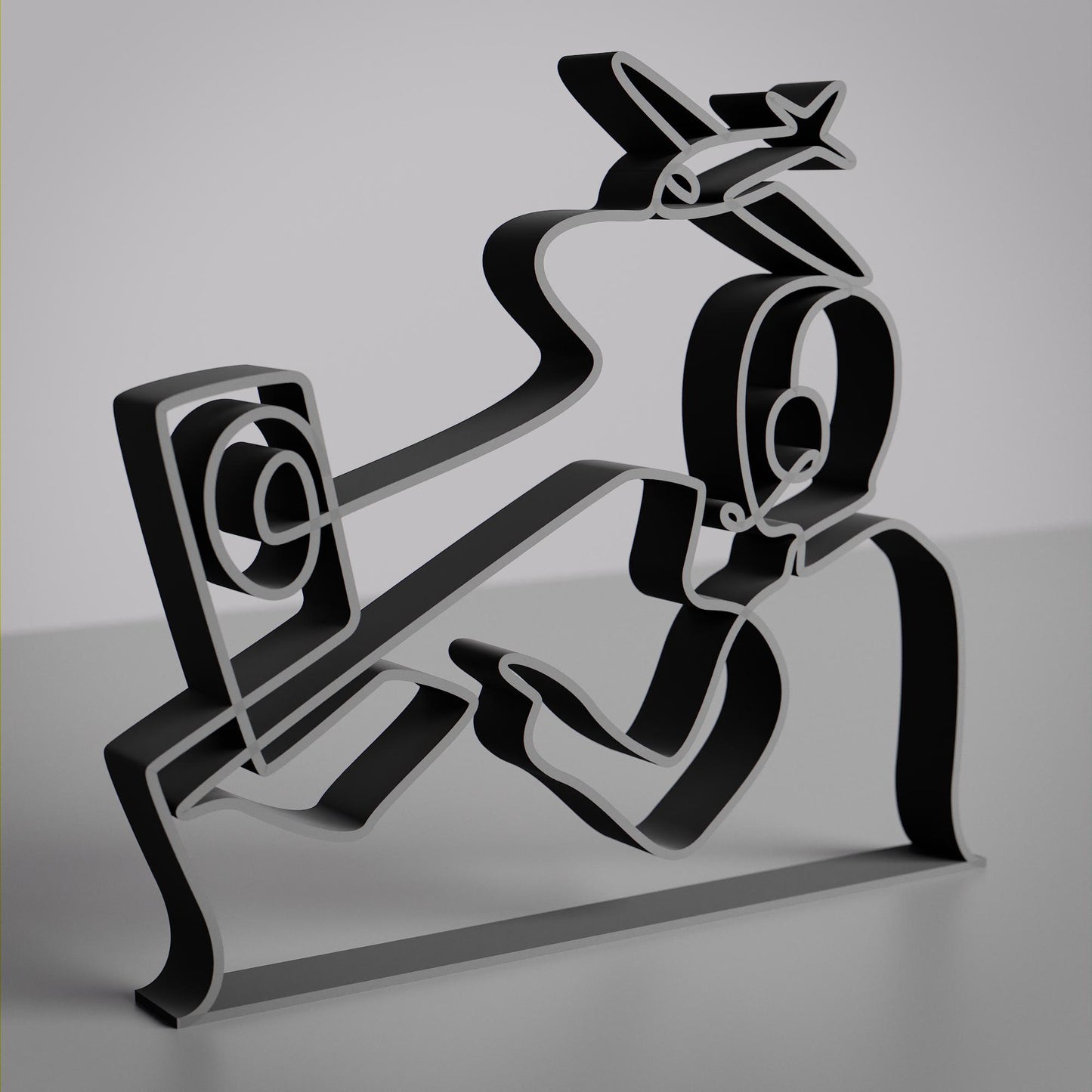 Air Traffic Controller - Customized Line Art Figure