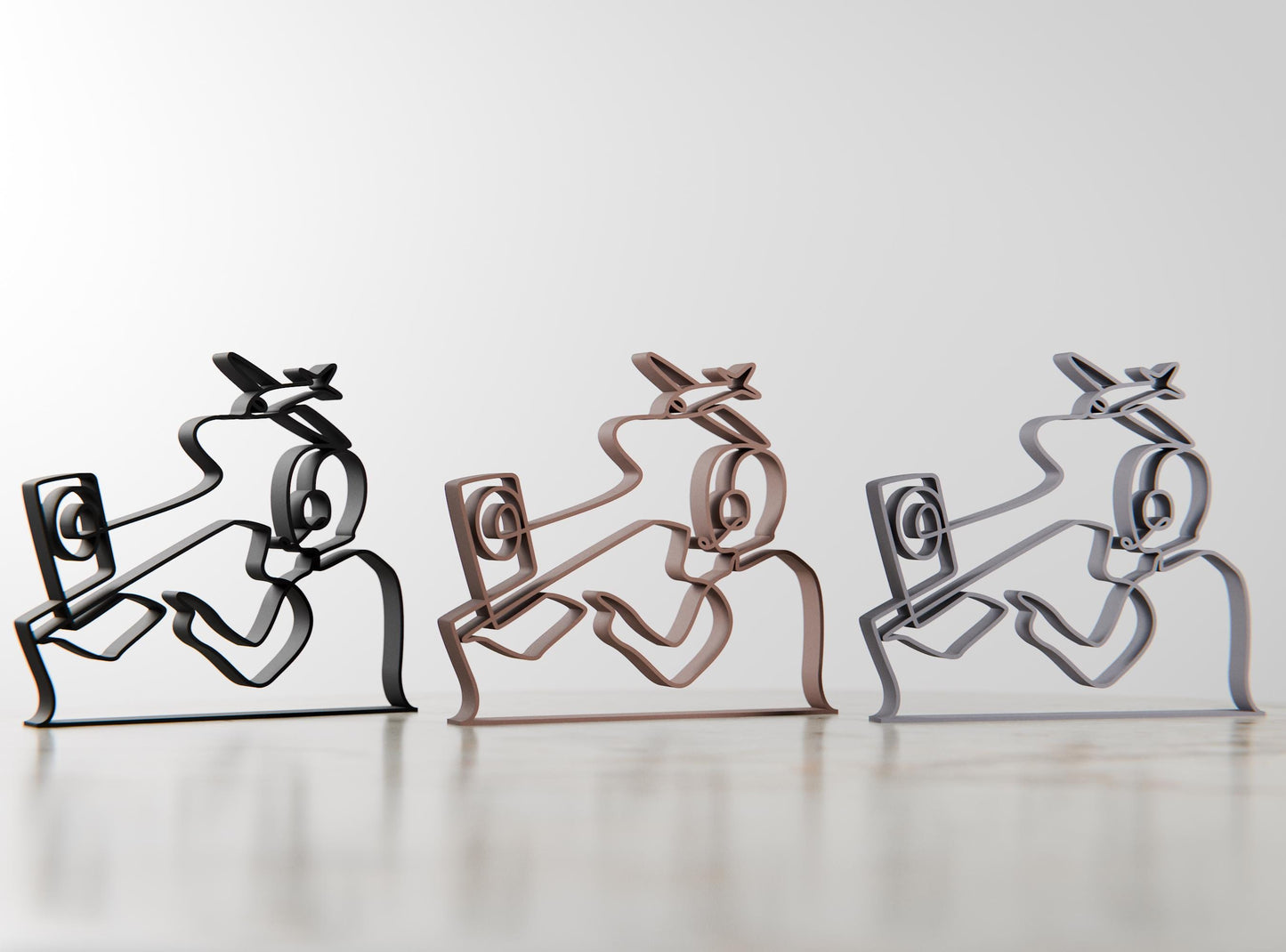 Air Traffic Controller - Customized Line Art Figure