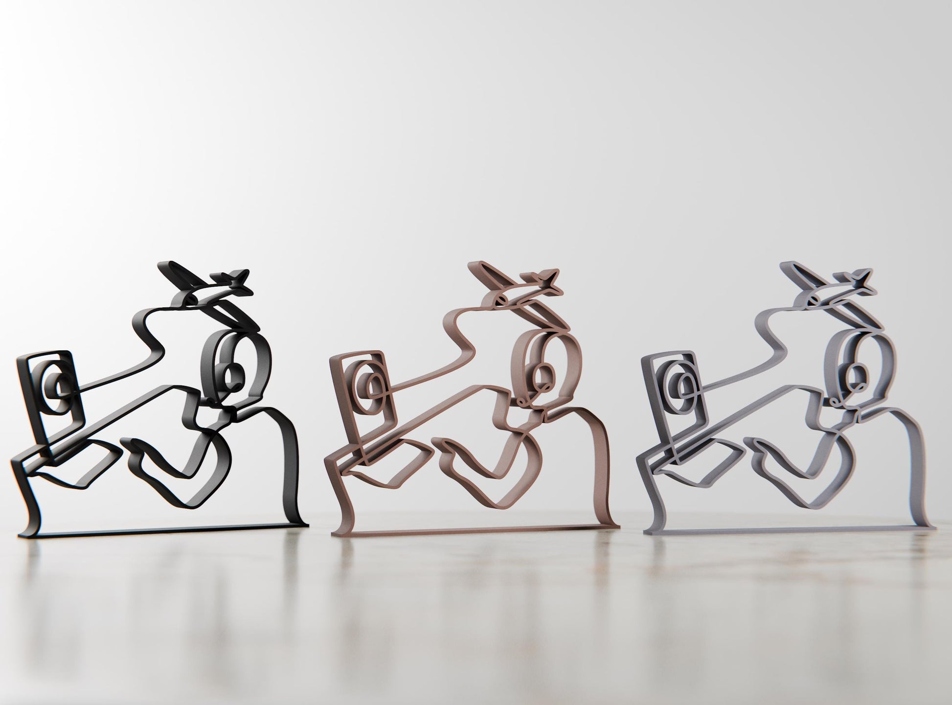 Air Traffic Controller - Customized Line Art Figure