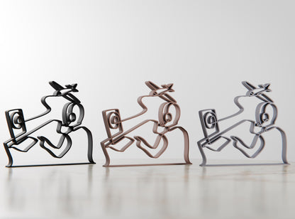 Air Traffic Controller - Customized Line Art Figure