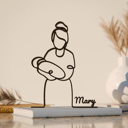 Midwife - Customized Line Art Figure