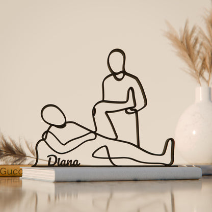 Physical Therapist - Customized Line Art Figure