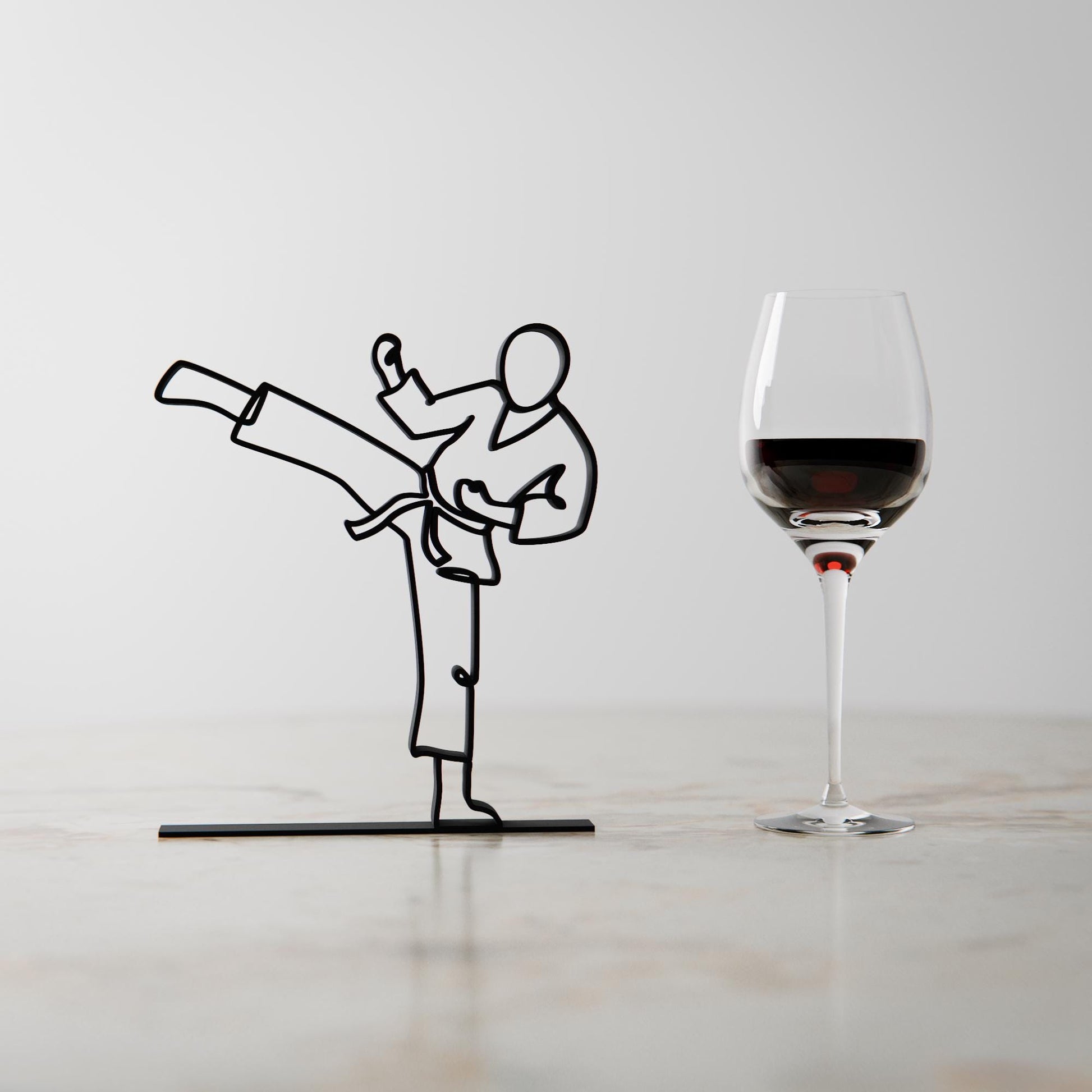 Karate Man - Customized Line Art Figure