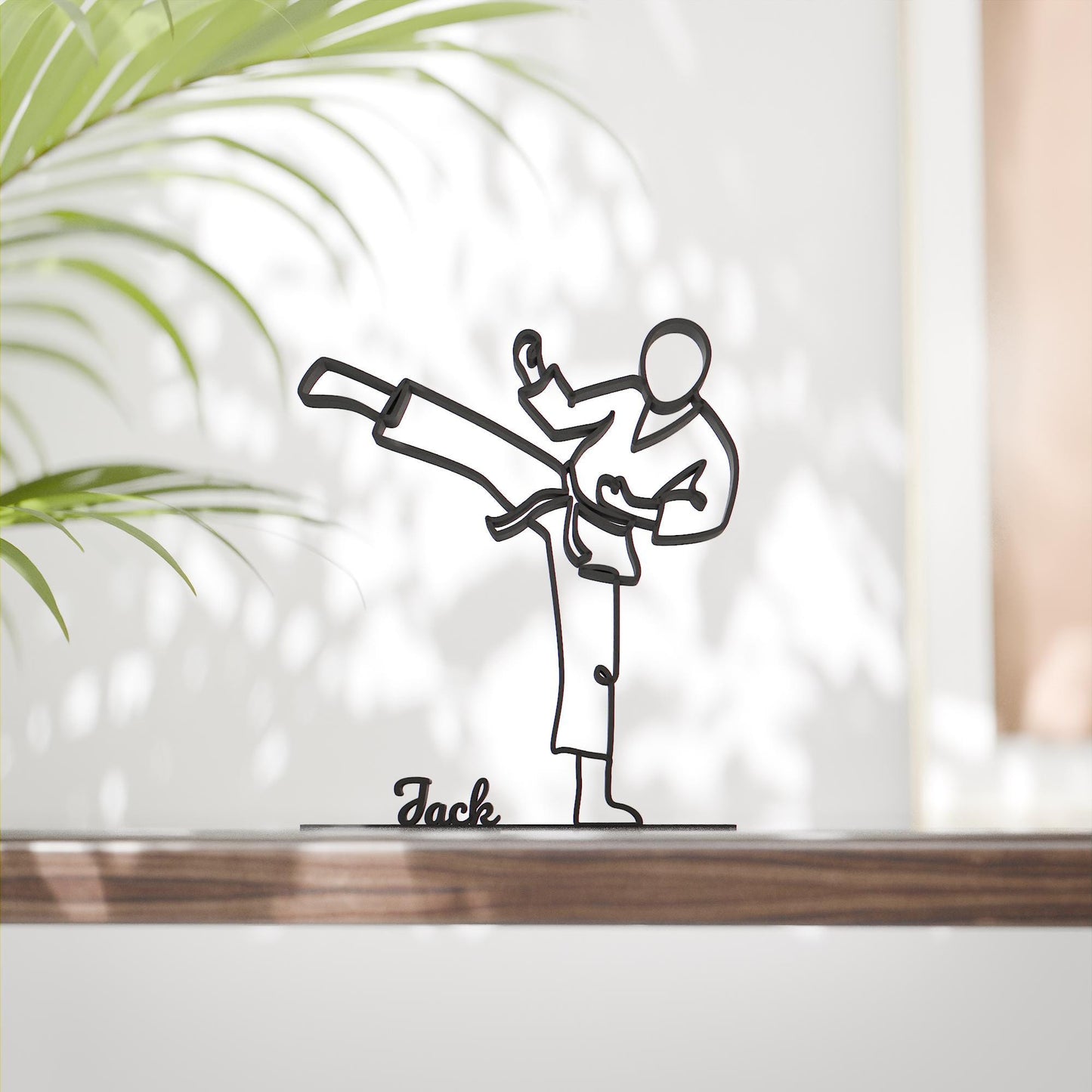Karate Man - Customized Line Art Figure