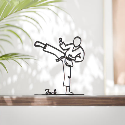 Karate Man - Customized Line Art Figure
