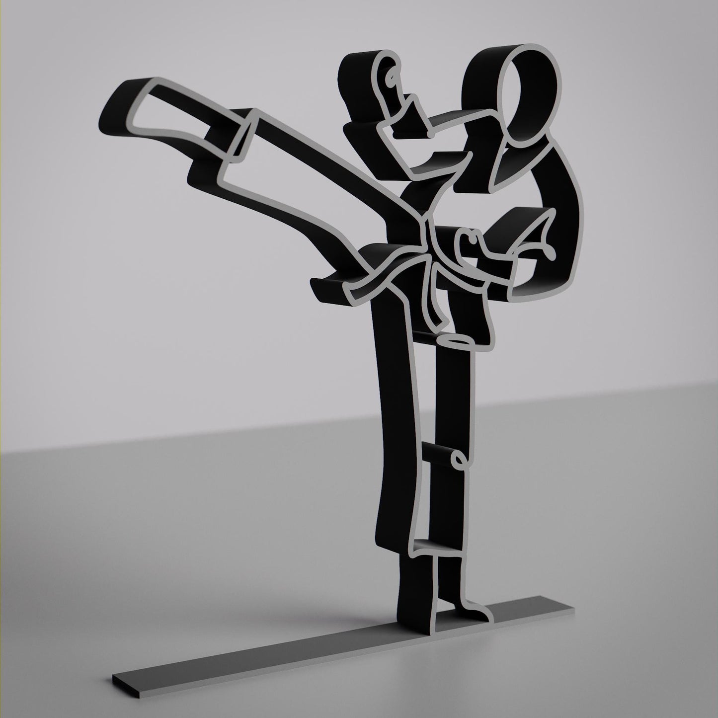 Karate Man - Customized Line Art Figure