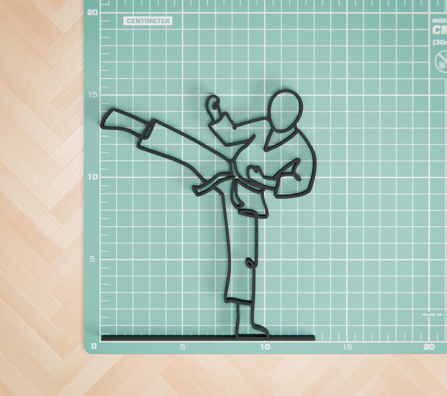 Karate Man - Customized Line Art Figure