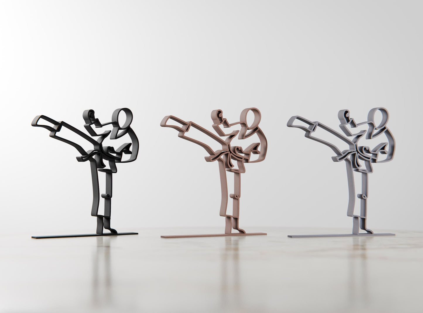 Karate Man - Customized Line Art Figure