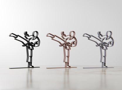 Karate Man - Customized Line Art Figure