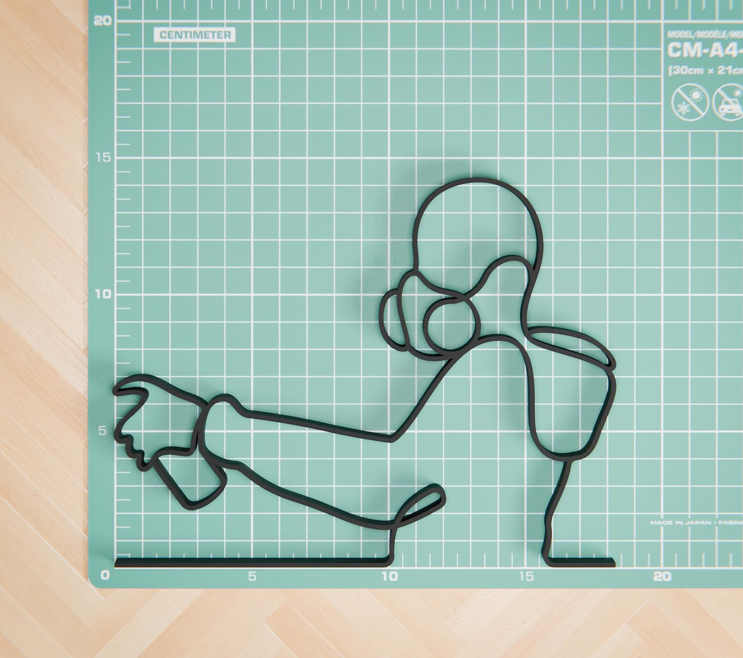 Personalized Graffiti Painter Figure - Minimalist Line Art Sculpture