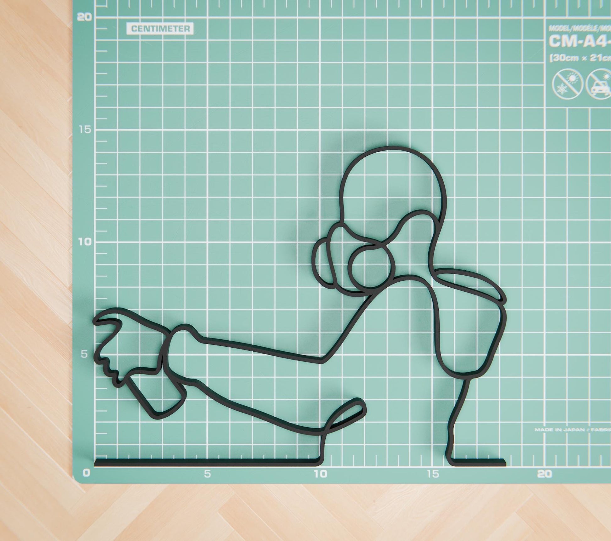 Personalized Graffiti Painter Figure - Minimalist Line Art Sculpture