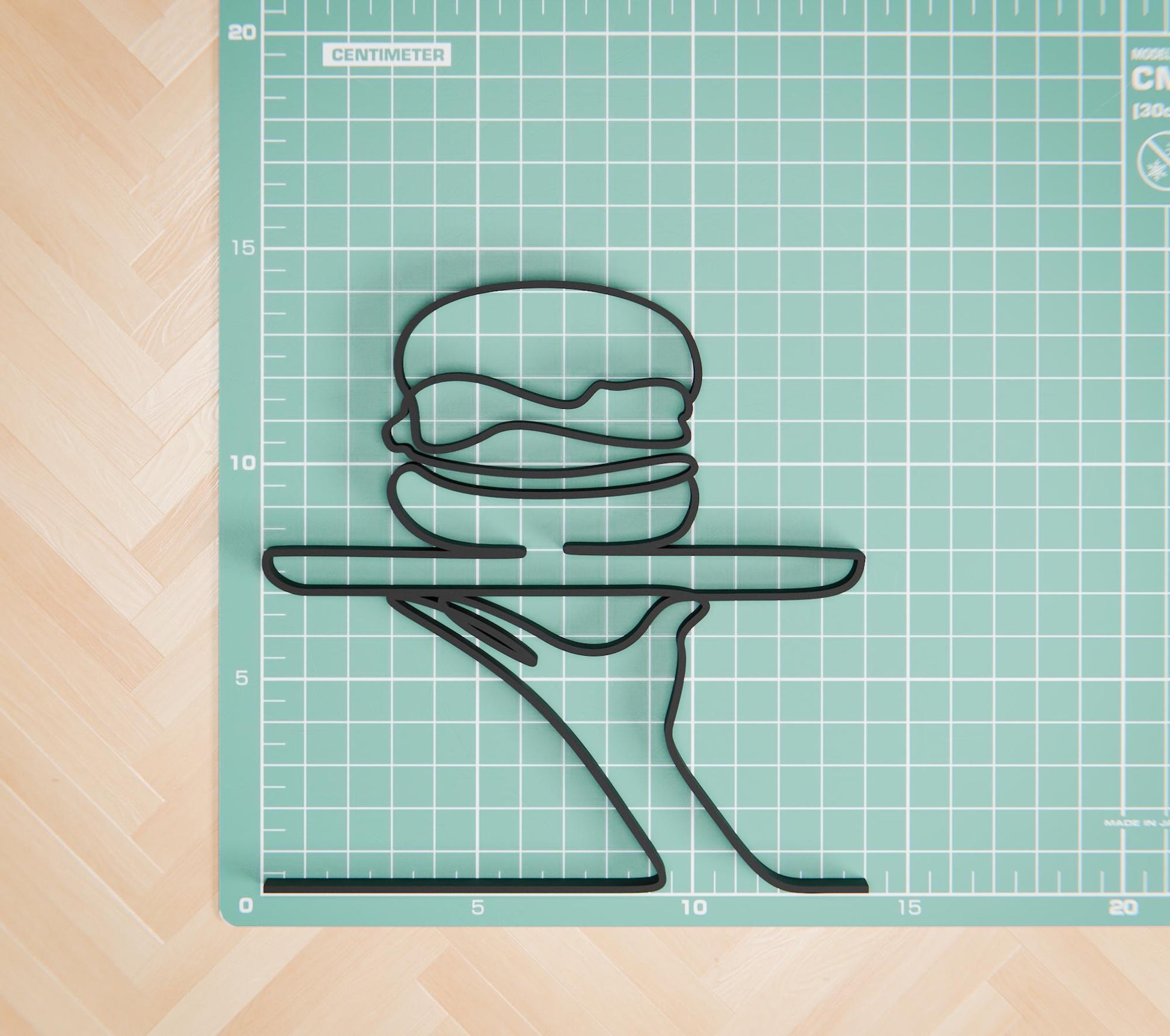 Personalized Fast Food Worker Figure - Minimalist Line Art Sculpture