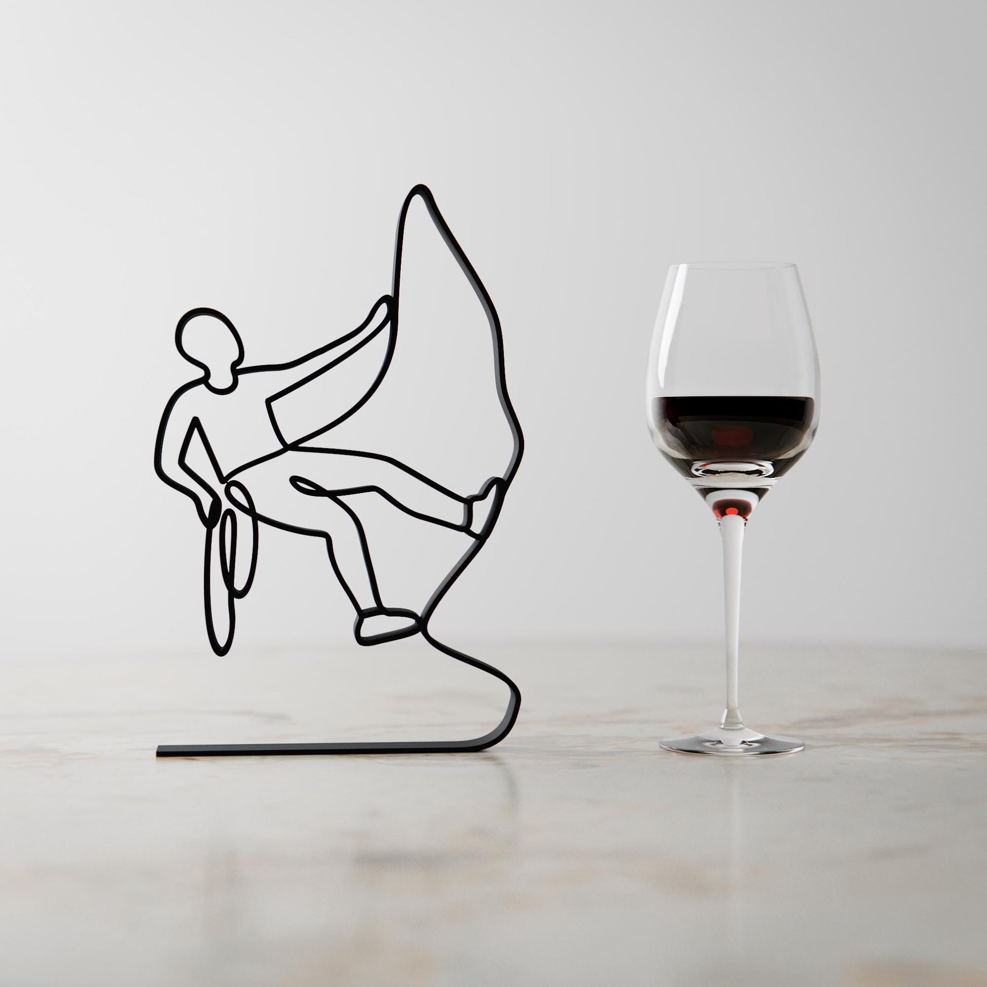 Personalized Climber Figure - Minimalist Line Art Sculpture