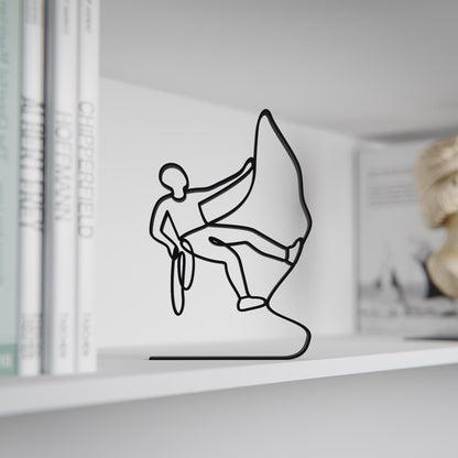 Personalized Climber Figure - Minimalist Line Art Sculpture