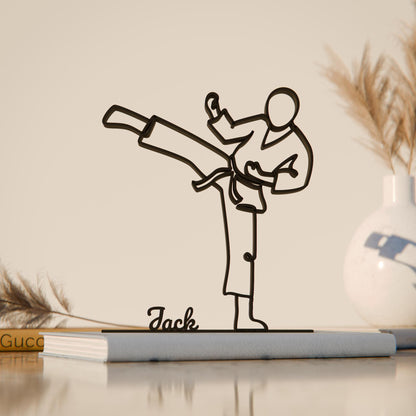 Karate Man - Customized Line Art Figure