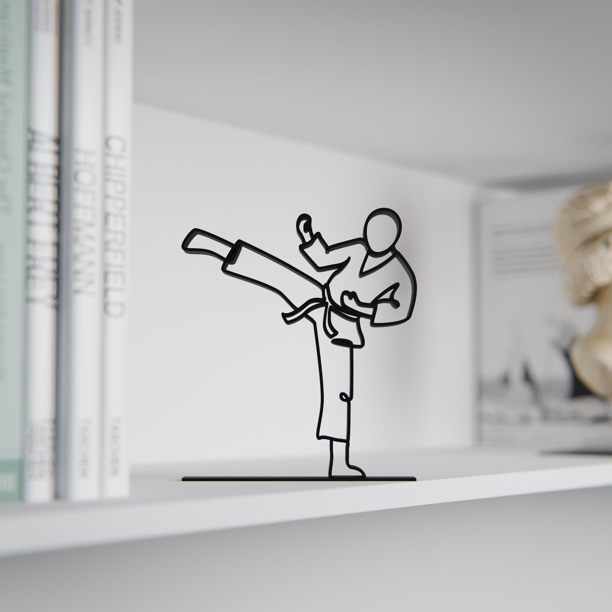Karate Man - Customized Line Art Figure