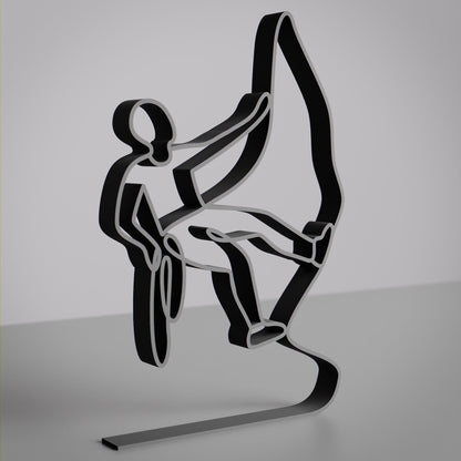 Personalized Climber Figure - Minimalist Line Art Sculpture