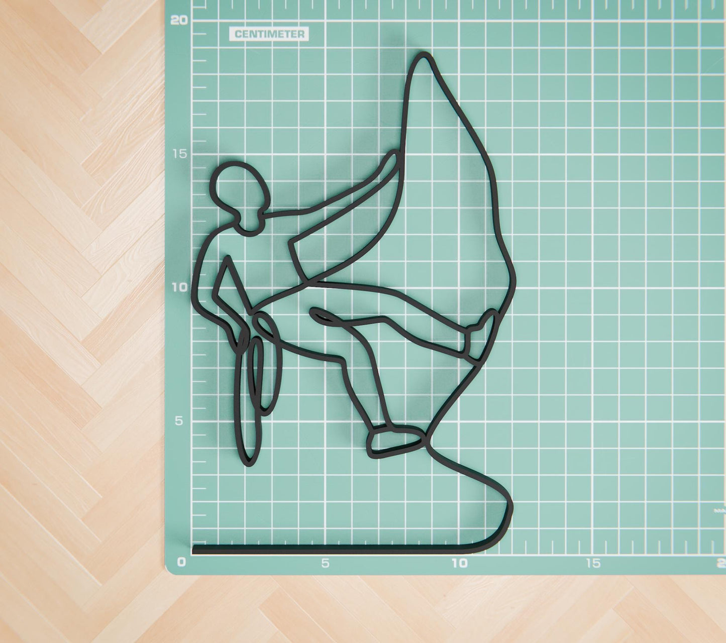 Personalized Climber Figure - Minimalist Line Art Sculpture