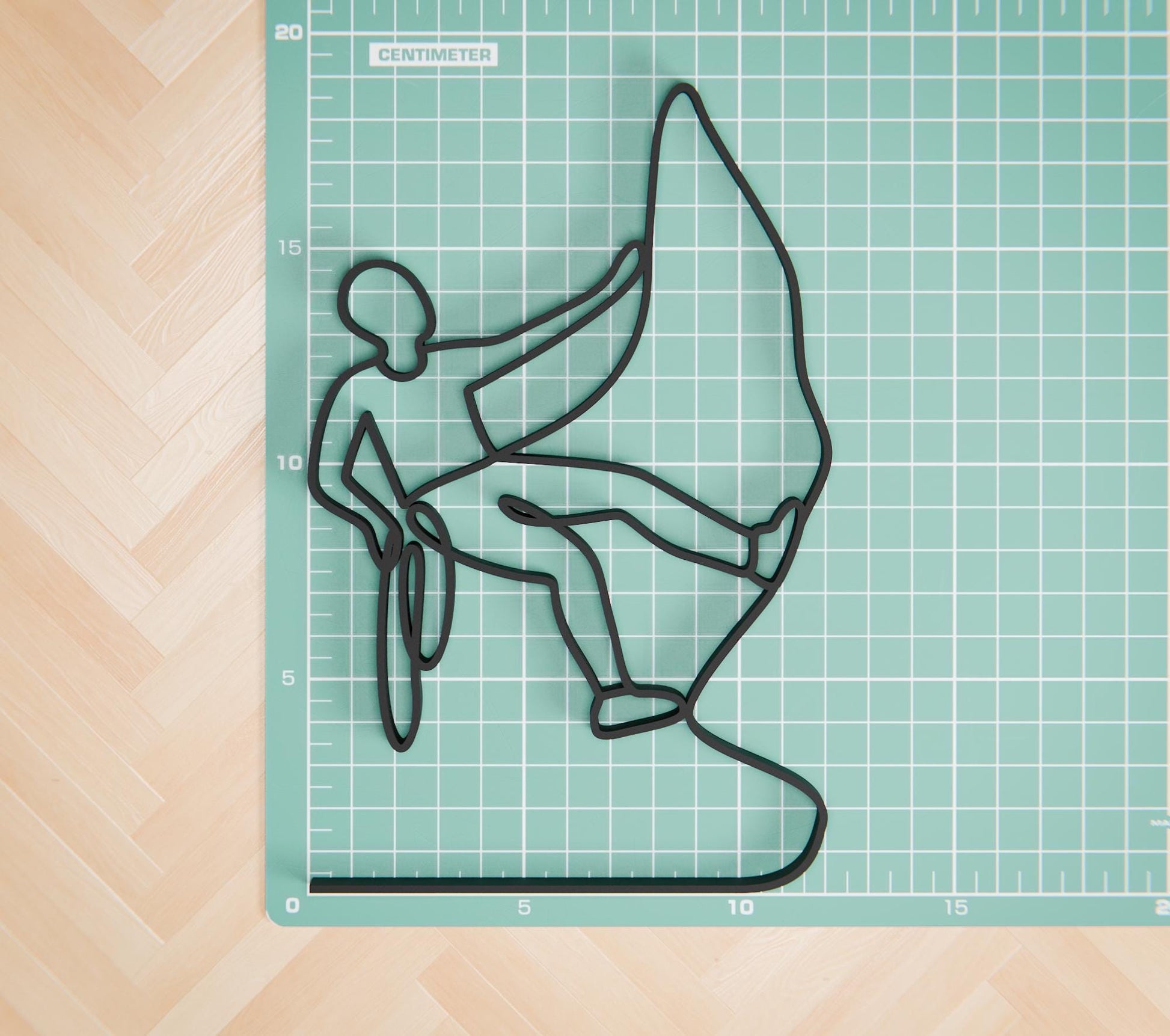 Personalized Climber Figure - Minimalist Line Art Sculpture