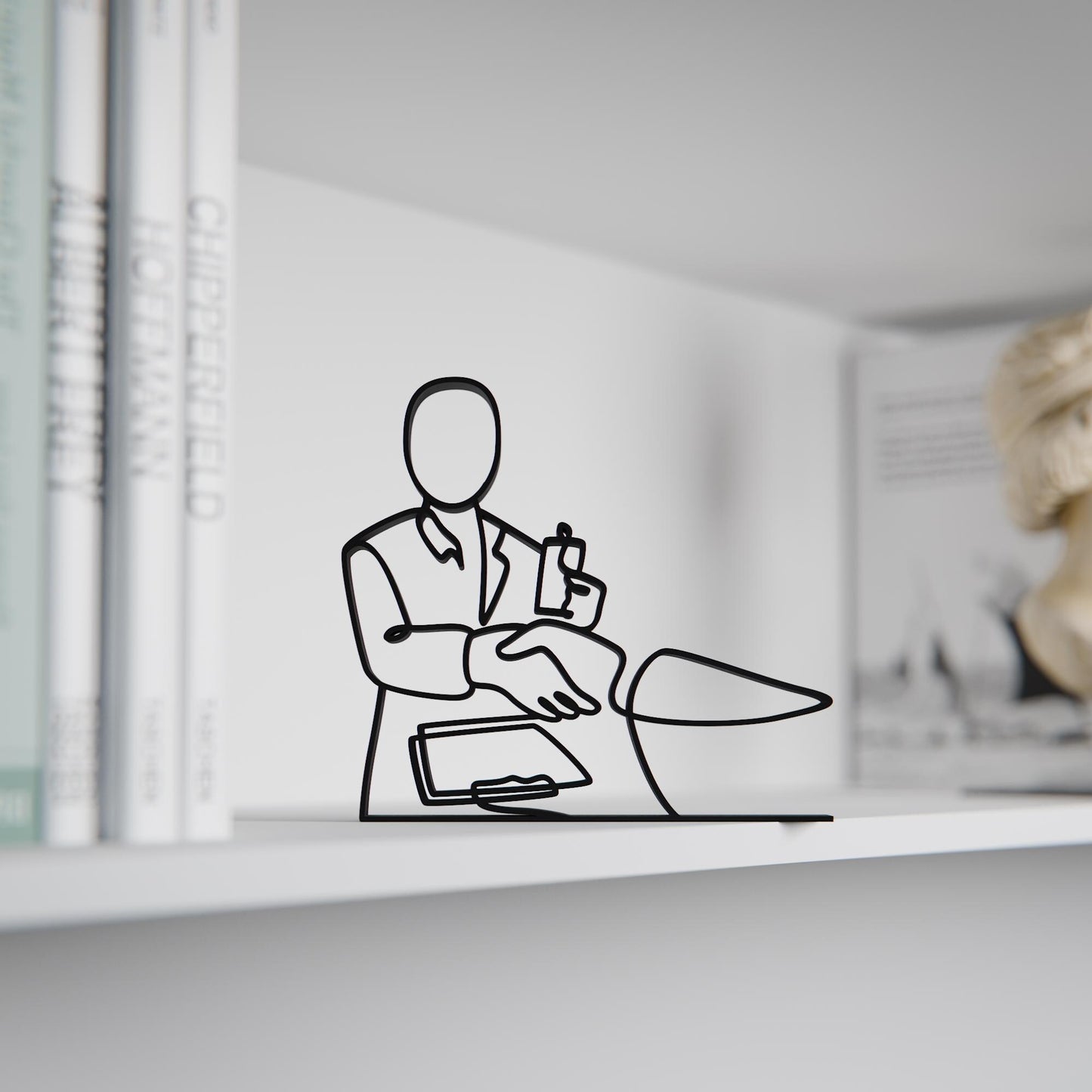 Personalized Human Resources Specialist Figure - Minimalist Line Art Sculpture