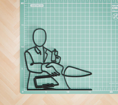 Personalized Human Resources Specialist Figure - Minimalist Line Art Sculpture