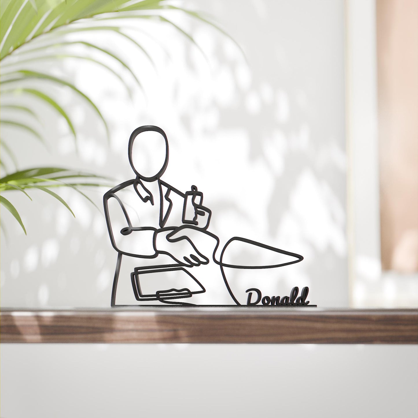 Personalized Human Resources Specialist Figure - Minimalist Line Art Sculpture