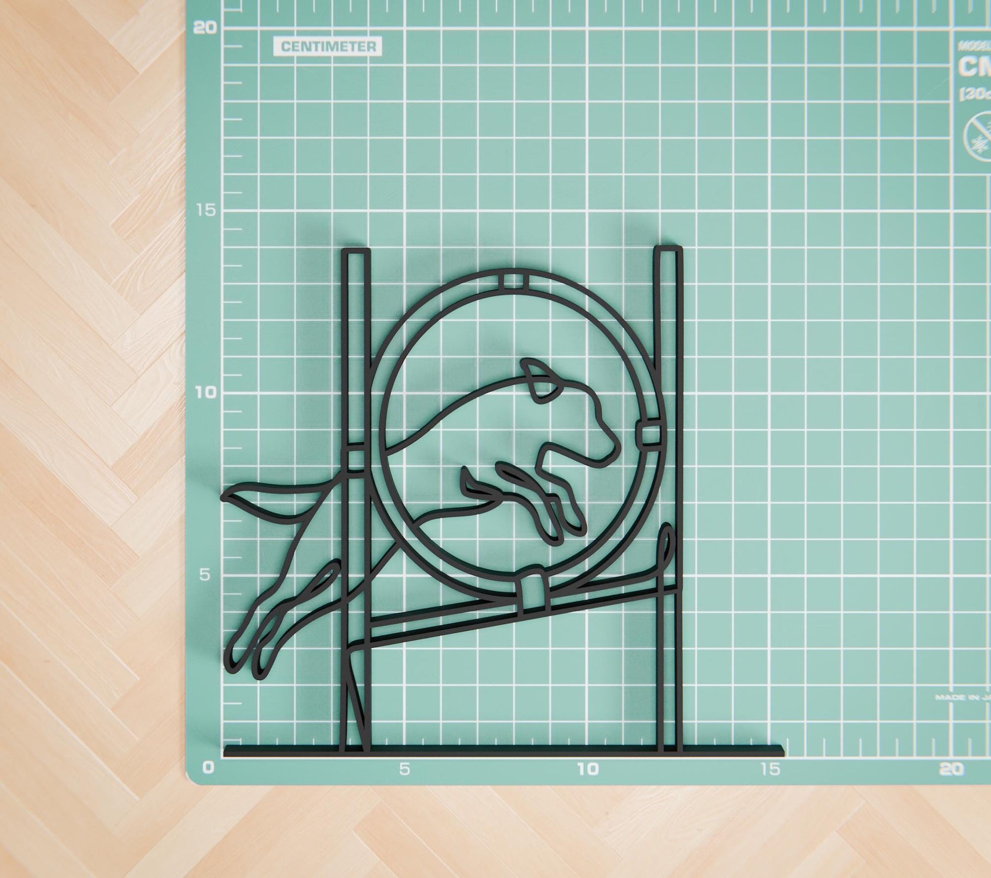 Personalized Dog Agility Competitor Figure - Minimalist Line Art Sculpture