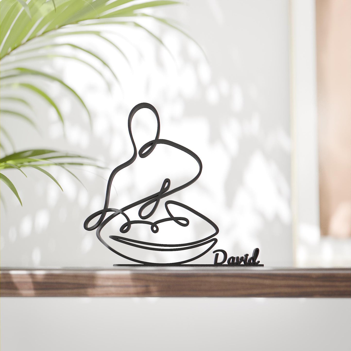 Handpan Hang Drummer - Customized Line Art Figure